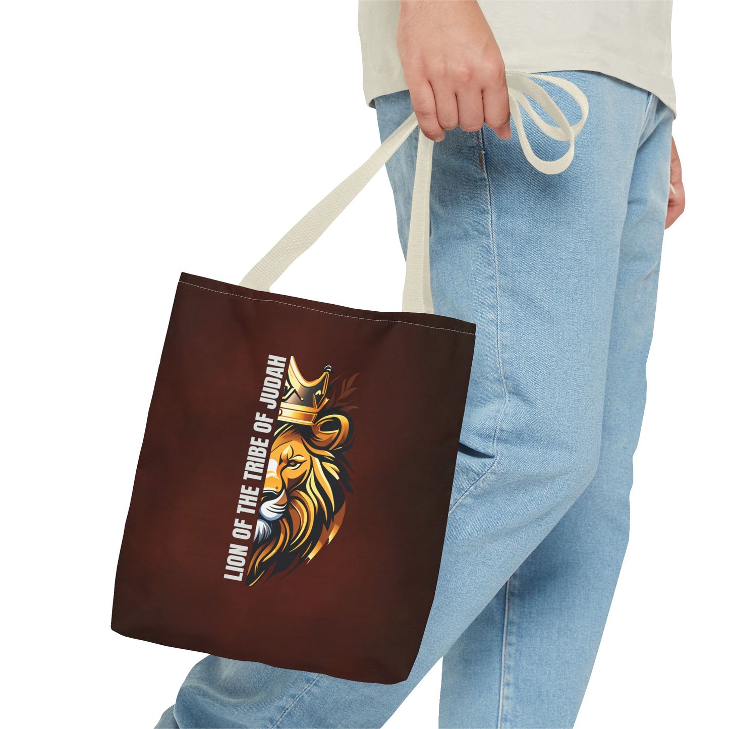 Lion of the Tribe of Judah (Brown) Tote Bag (AOP)