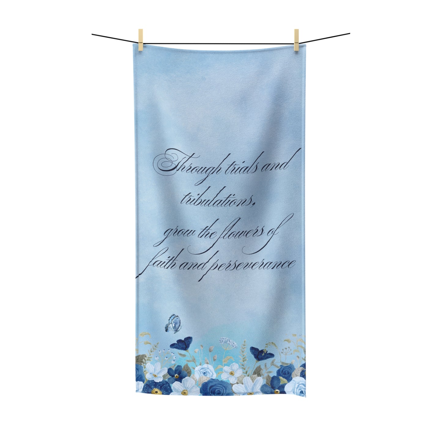 Flowers of Faith Polycotton Towel