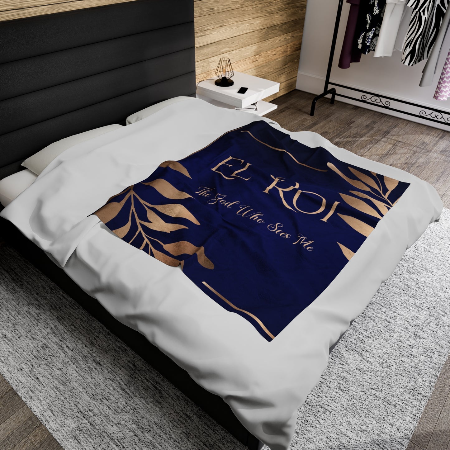 El Roi (Sapphire) Velveteen Plush Blanket