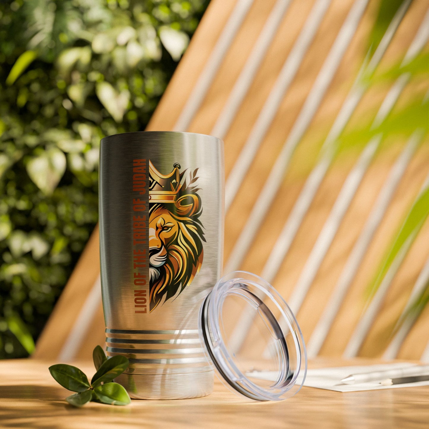 Lion of the Tribe of Judah (Brown Print) Ringneck Tumbler, 20oz