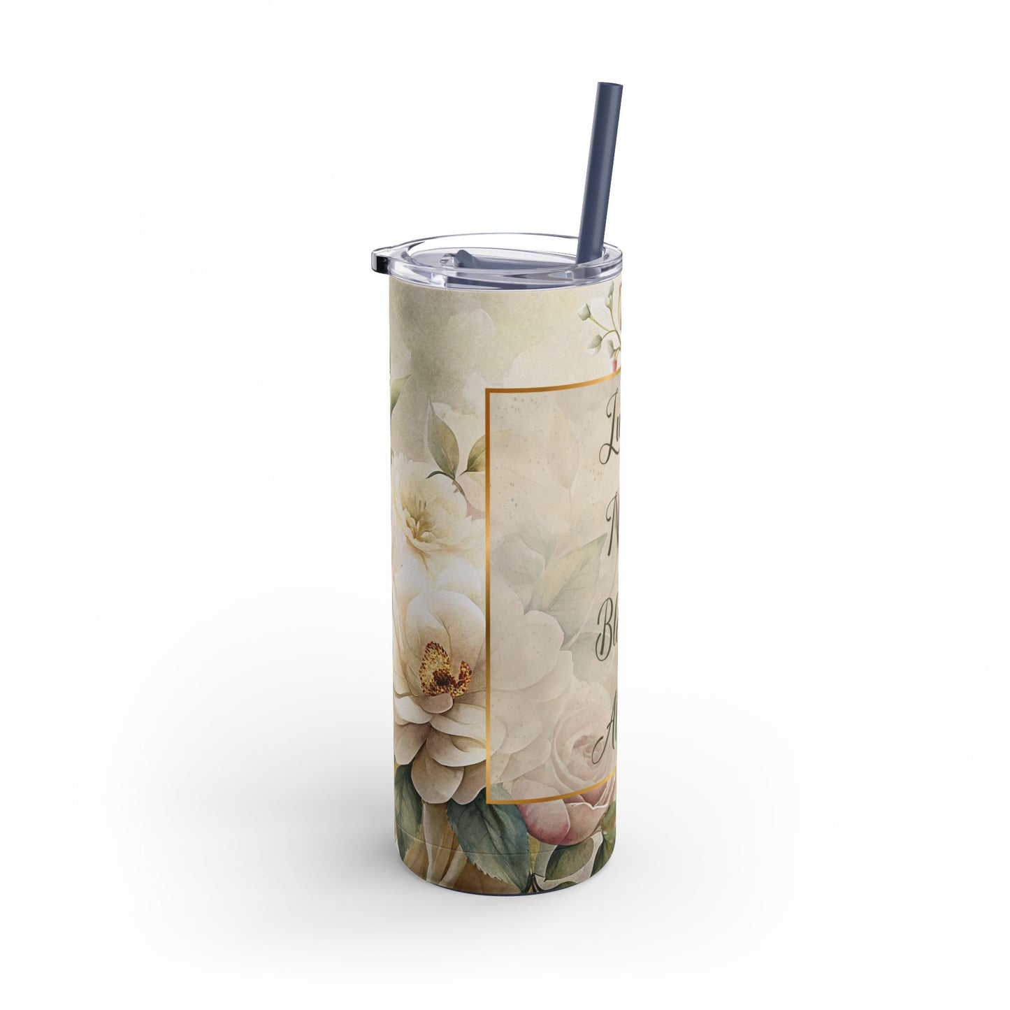 Lucky? Never. Blessed? Always. Maars Maker Skinny Matte Tumbler, 20oz