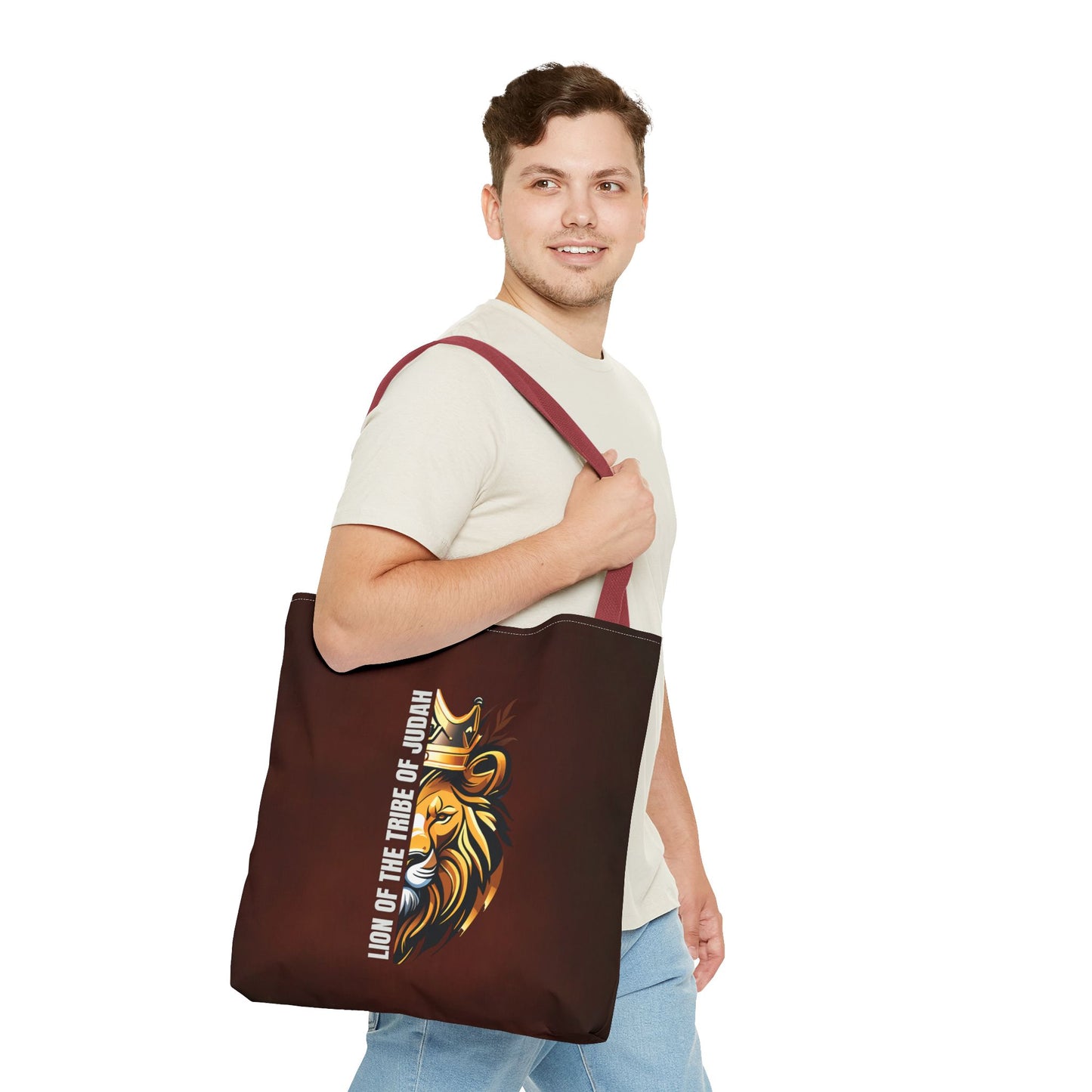 Lion of the Tribe of Judah (Brown) Tote Bag (AOP)