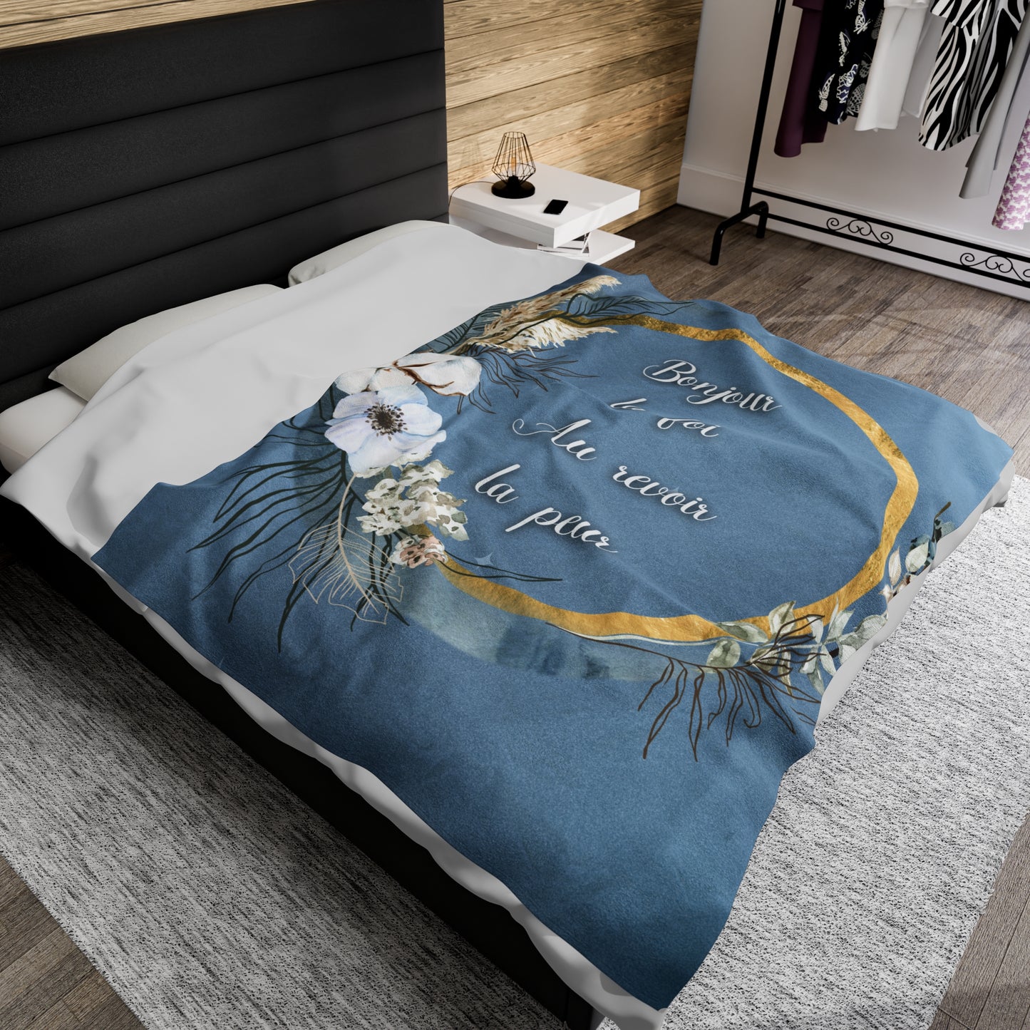 Bonjour la foi Velveteen Plush Blanket