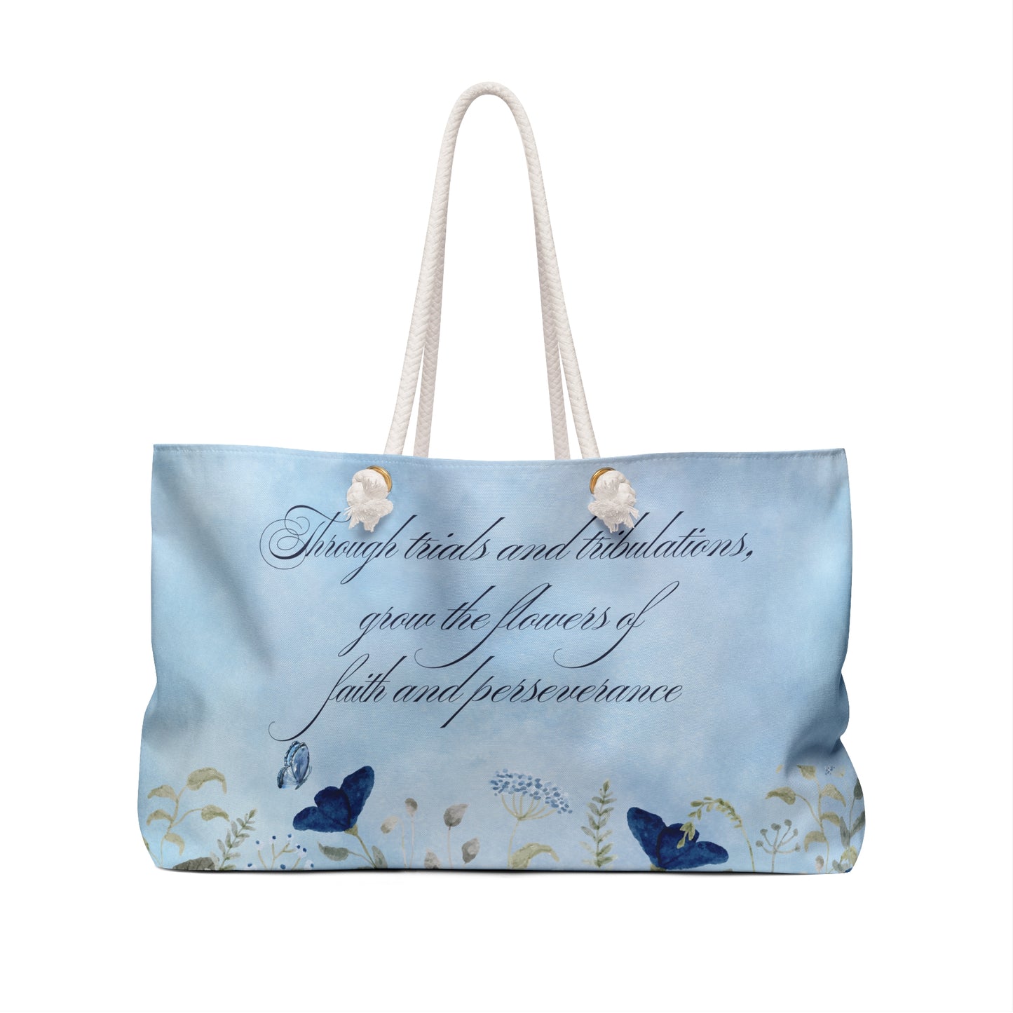 Flowers of Faith Weekender Bag