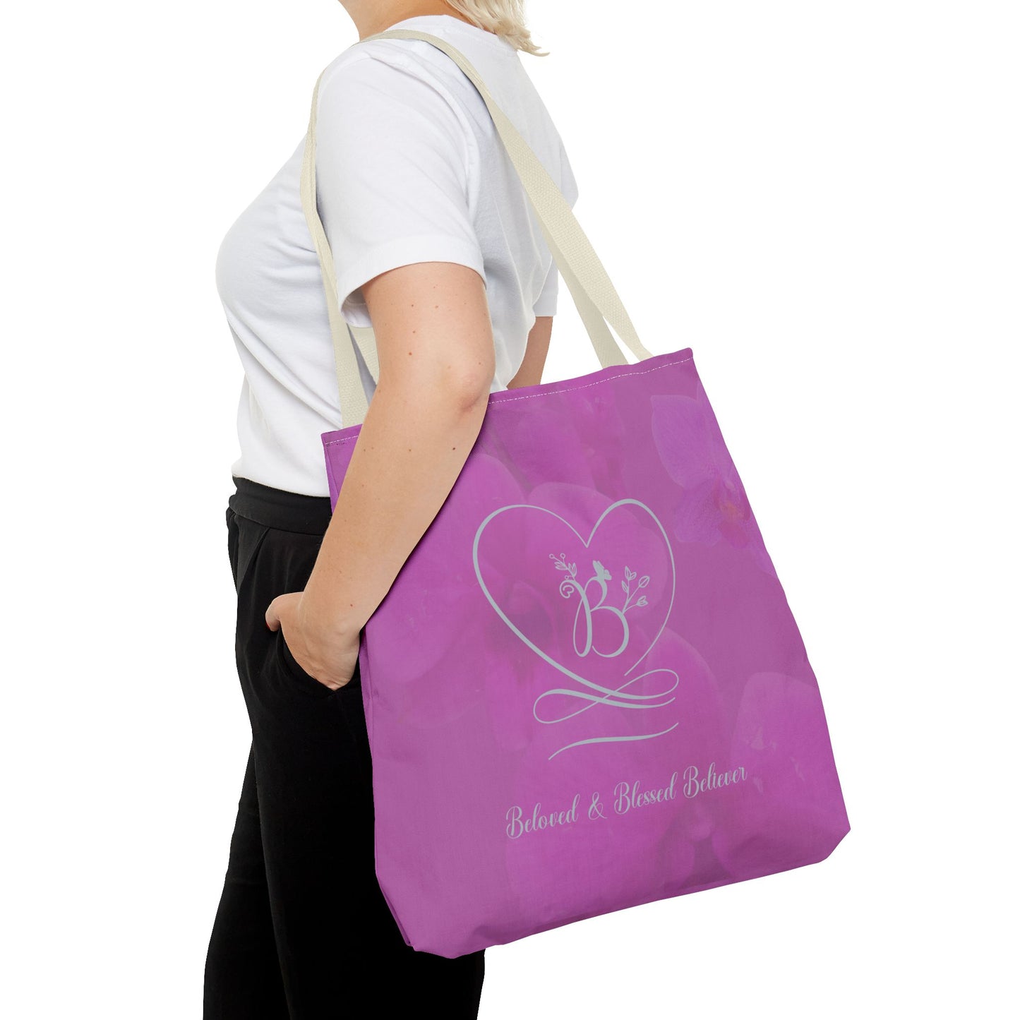 Beloved (Orchid/Dove Grey) Tote Bag (AOP)