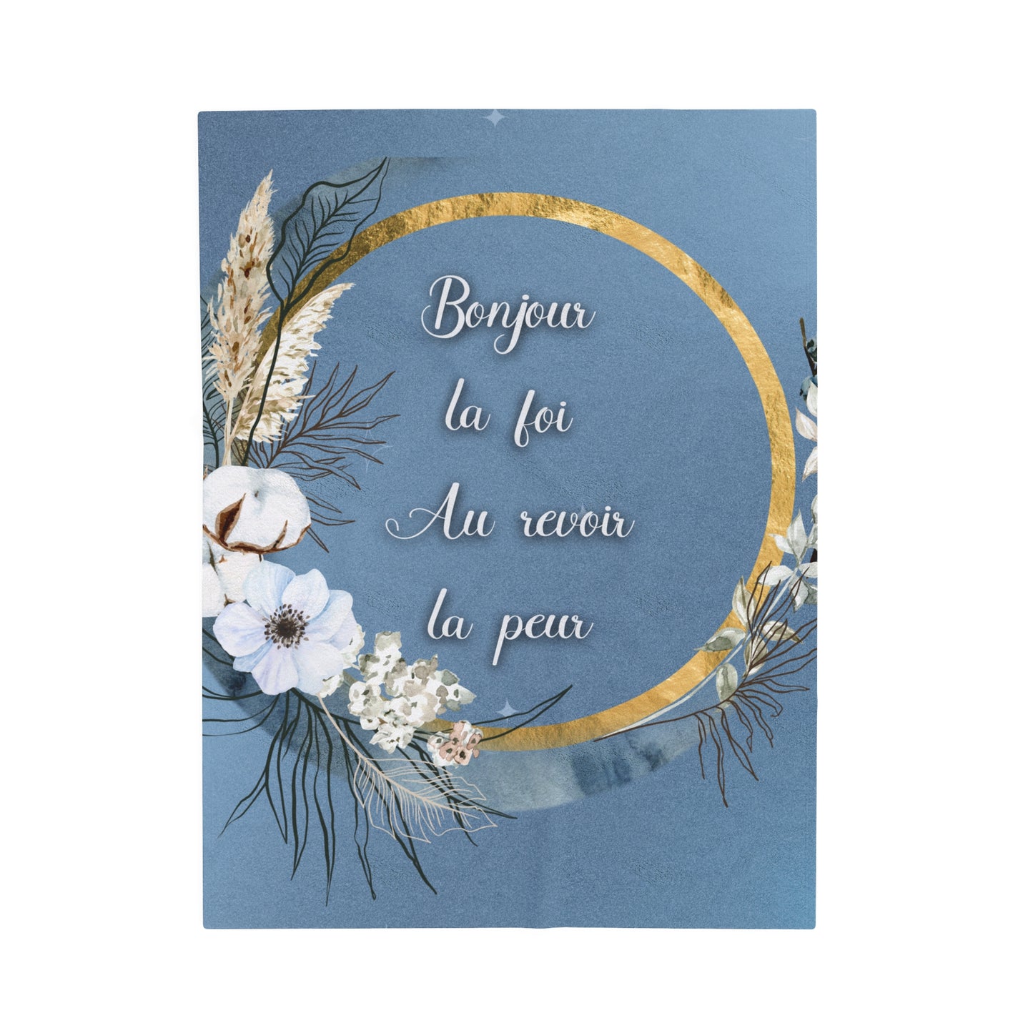 Bonjour la foi Velveteen Plush Blanket