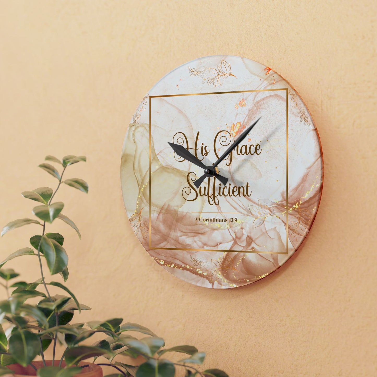 His Grace Acrylic Wall Clock