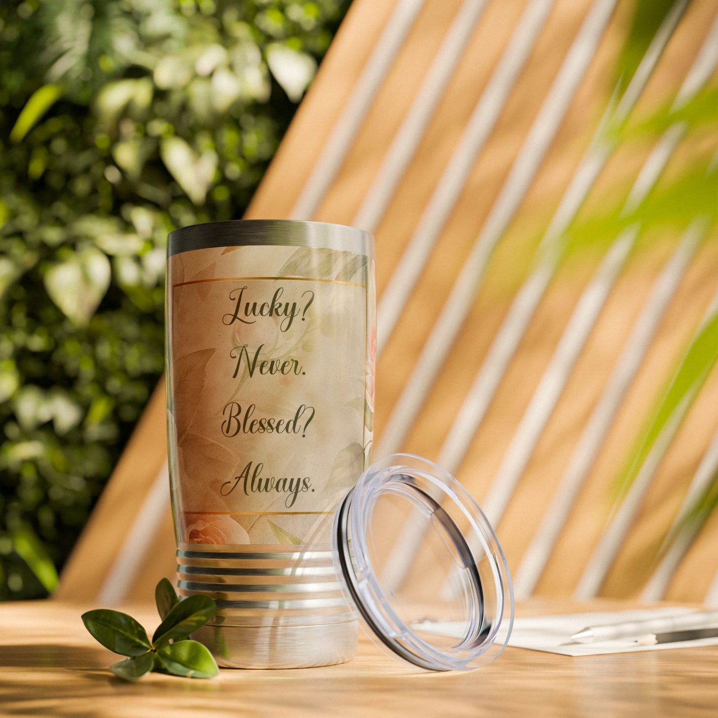 Lucky? Never - Blessed? Always Ringneck Tumbler, 20oz