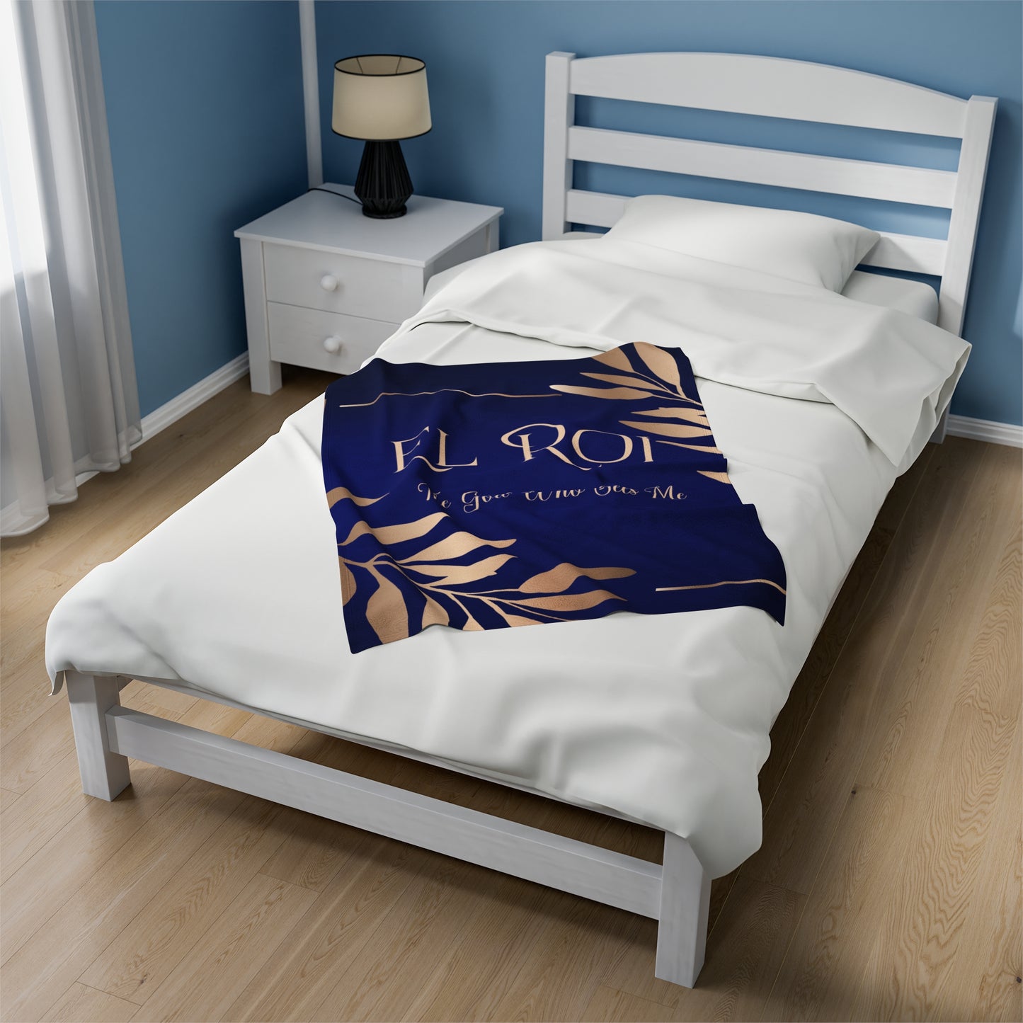 El Roi (Sapphire) Velveteen Plush Blanket