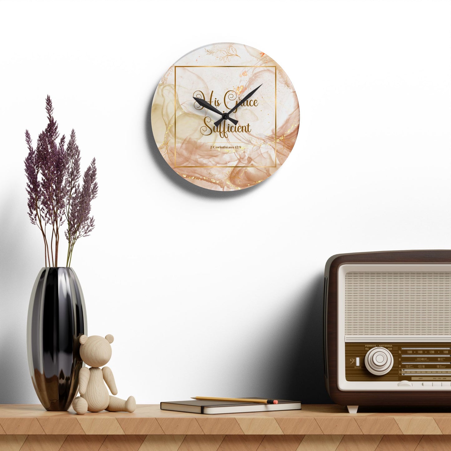 His Grace Acrylic Wall Clock