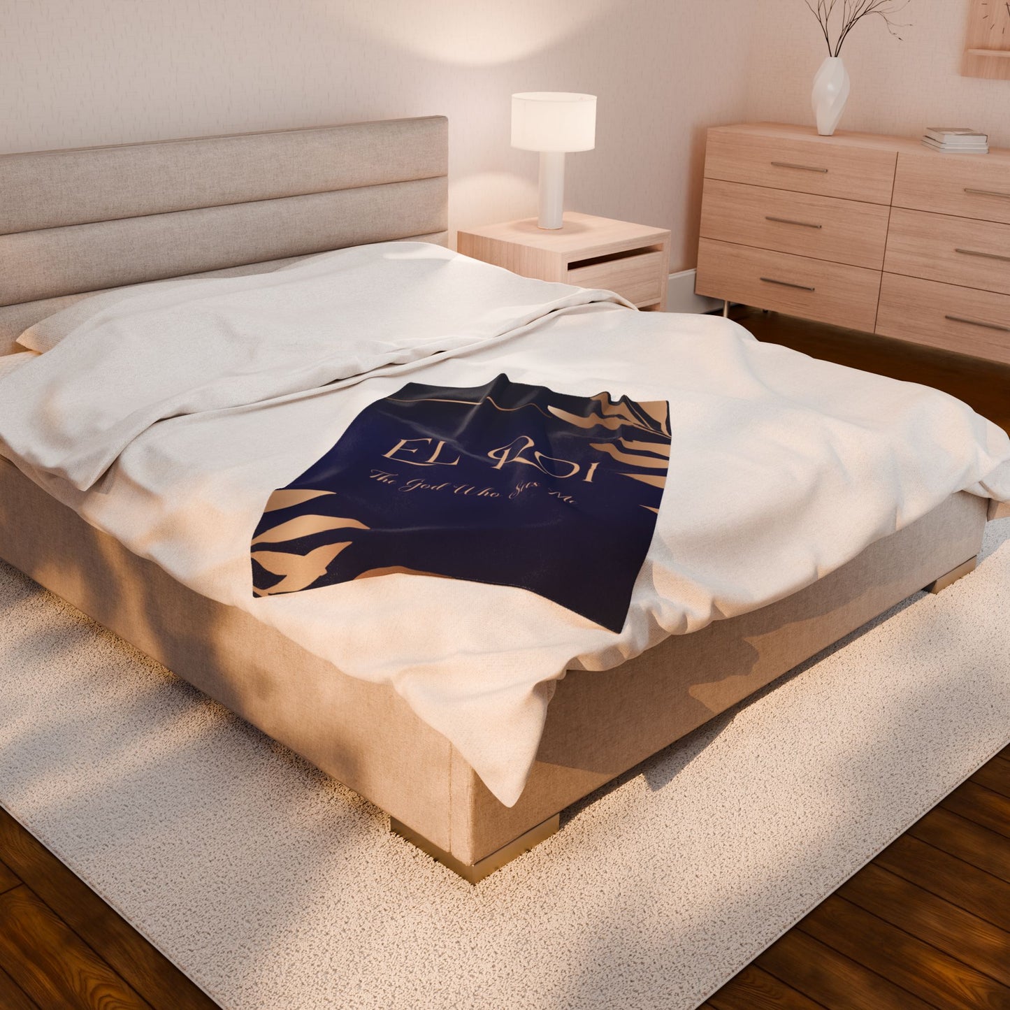 El Roi (Sapphire) Velveteen Plush Blanket
