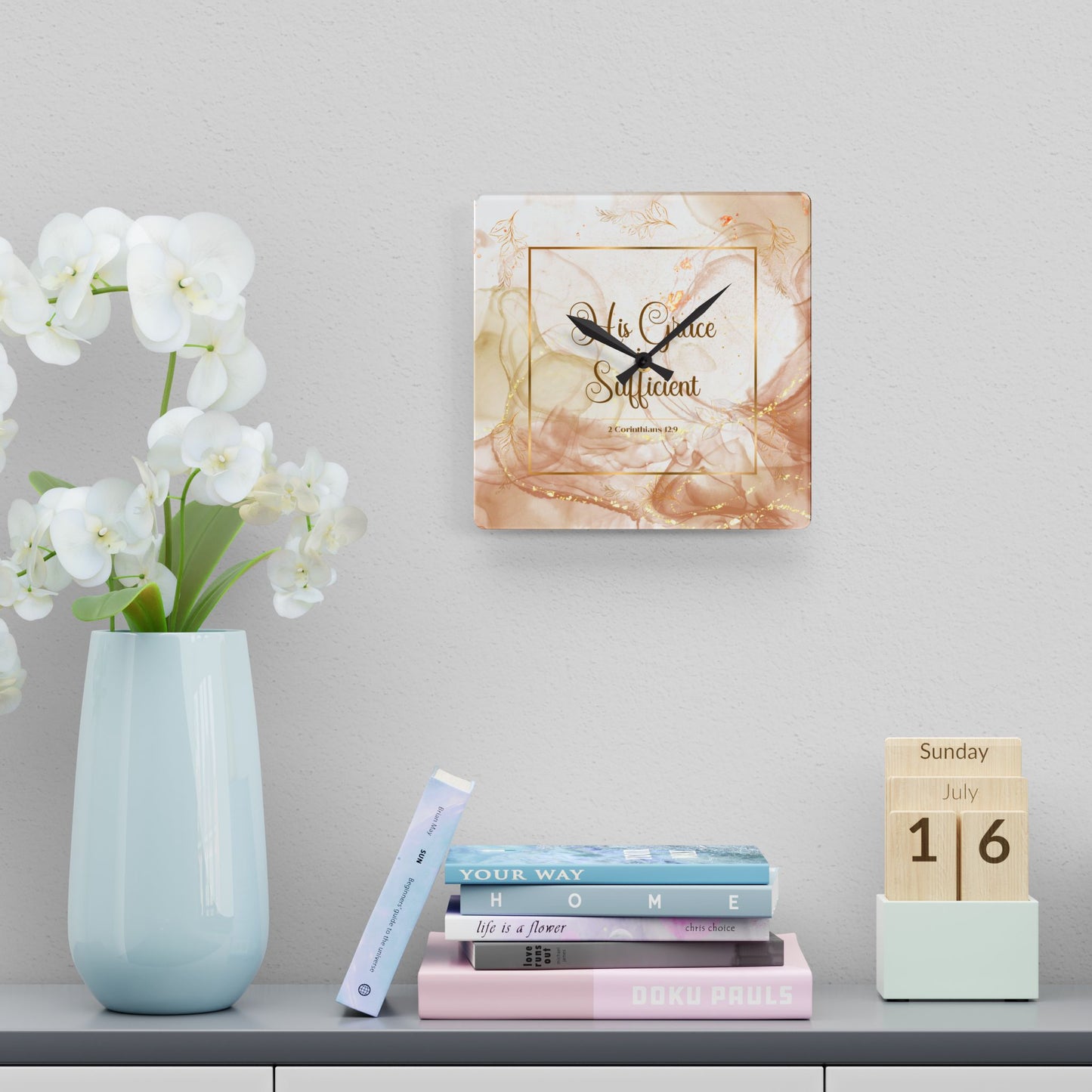 His Grace Acrylic Wall Clock
