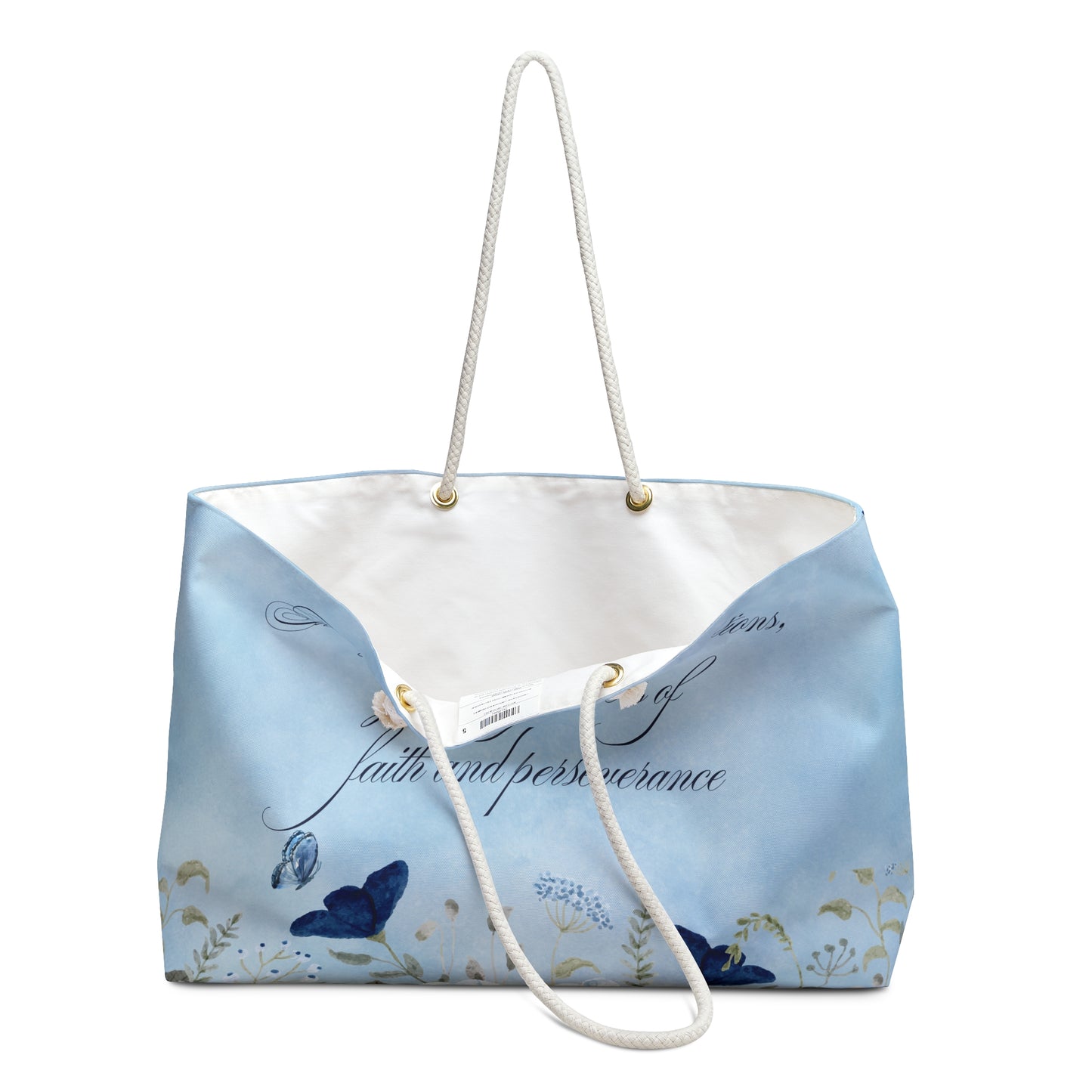 Flowers of Faith Weekender Bag