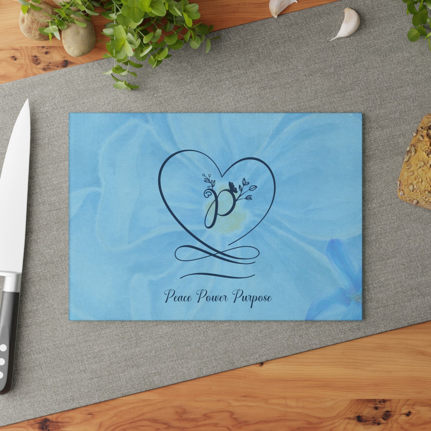 Peace Glass Cutting Board