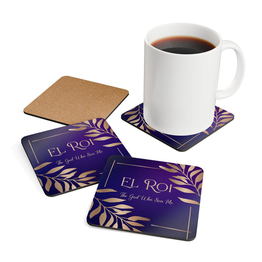 El Roi - (Amethyst) Corkwood Coaster Set
