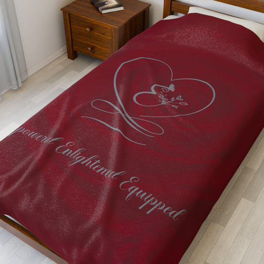 Empowered Velveteen Plush Blanket