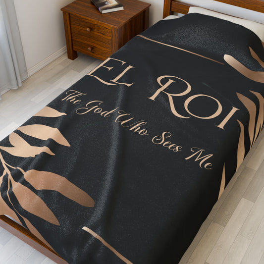 El Roi (Onyx) Velveteen Plush Blanket