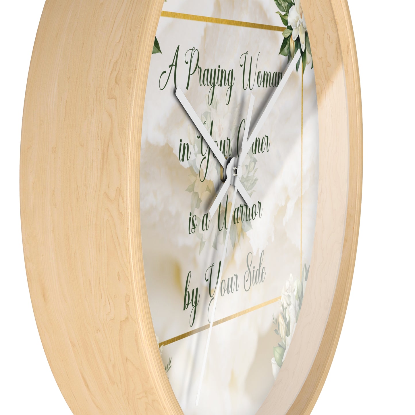 A Praying Woman (Cream) Wall Clock