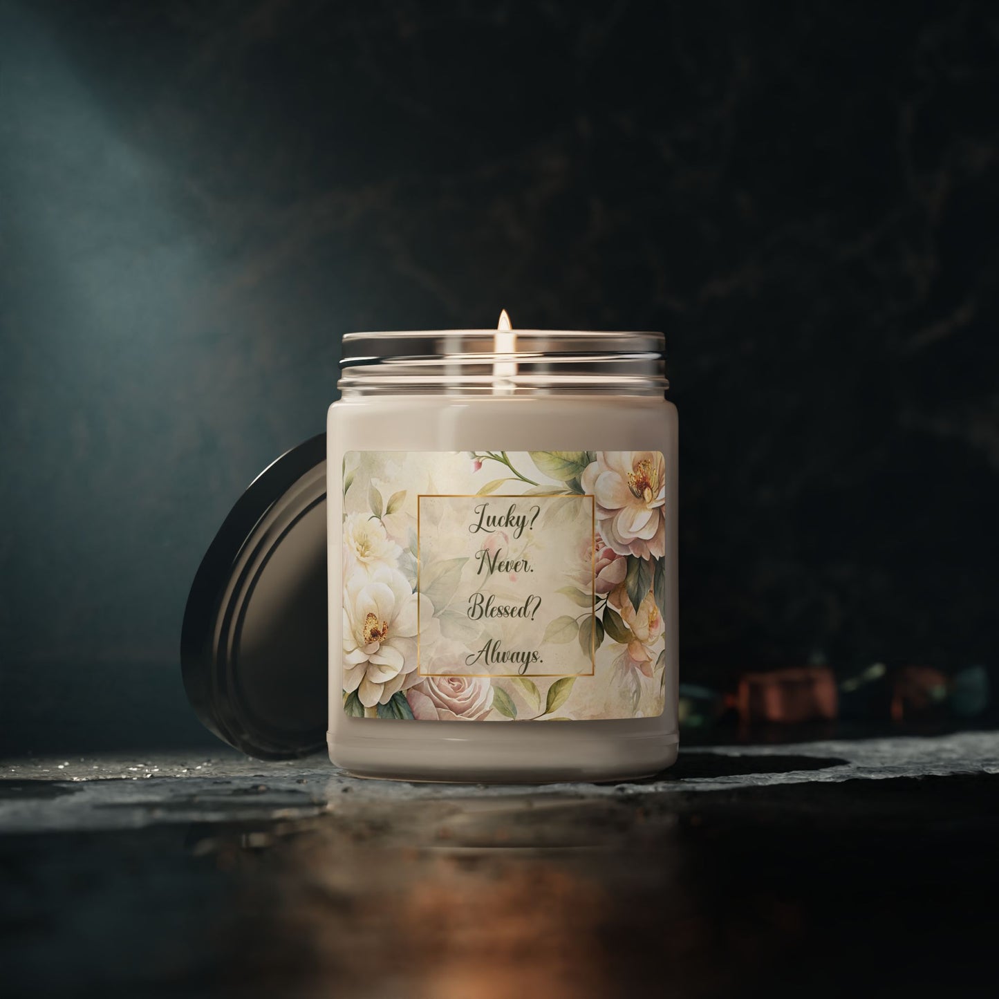 Lucky? Never - Blessed? Always Soy Candle, 9oz