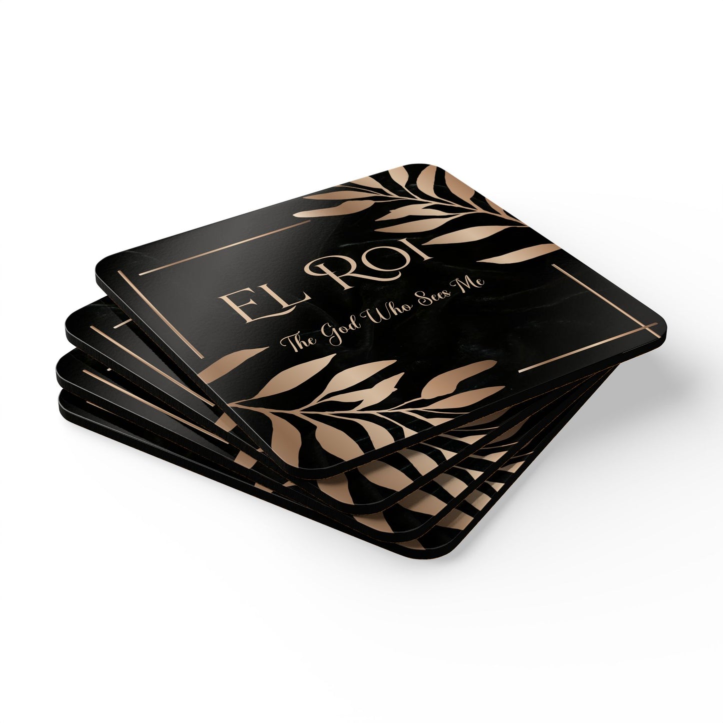 El Roi - (Onyx) Corkwood Coaster Set
