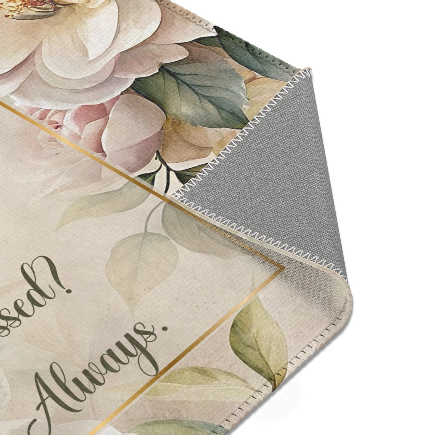 Lucky? Never - Blessed? Always Area Rugs