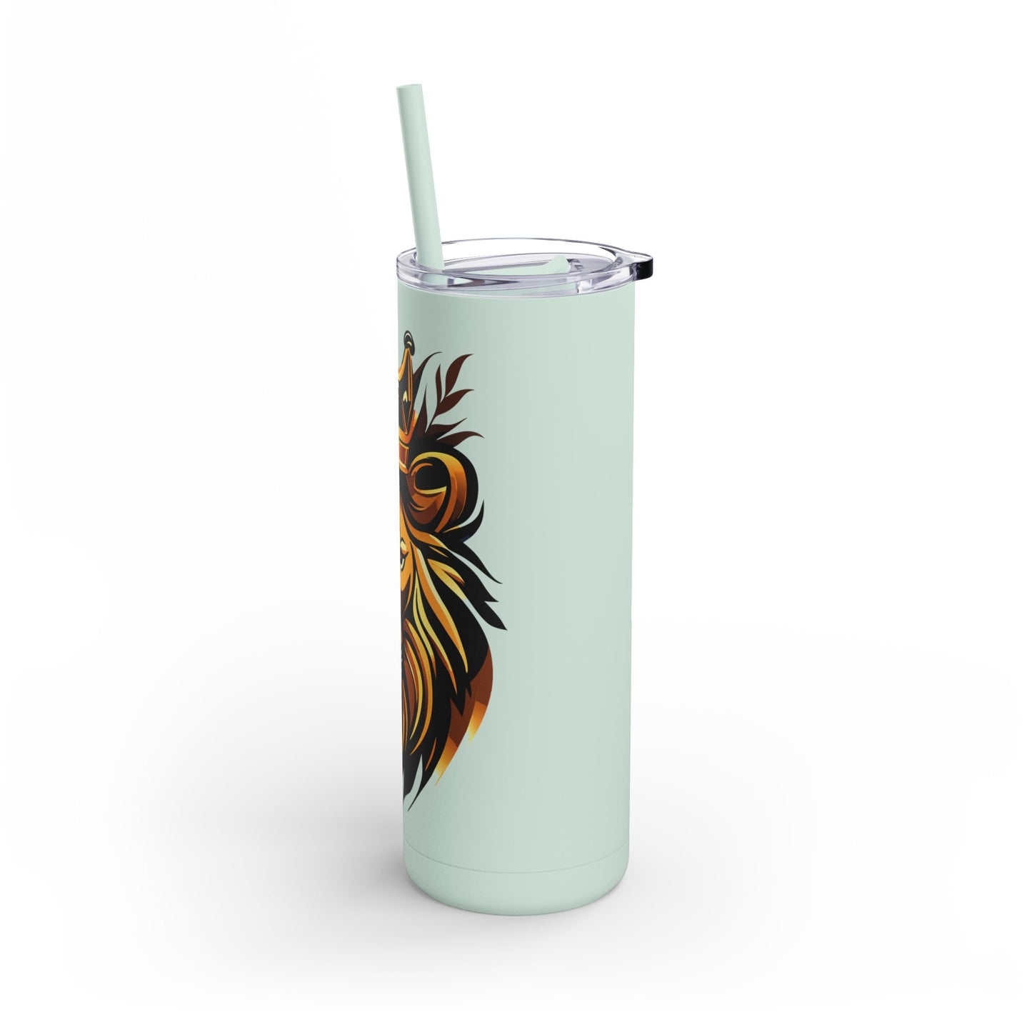 Lion of the Tribe of Judah (Brown Print) Maars Maker Skinny Matte Tumbler, 20oz