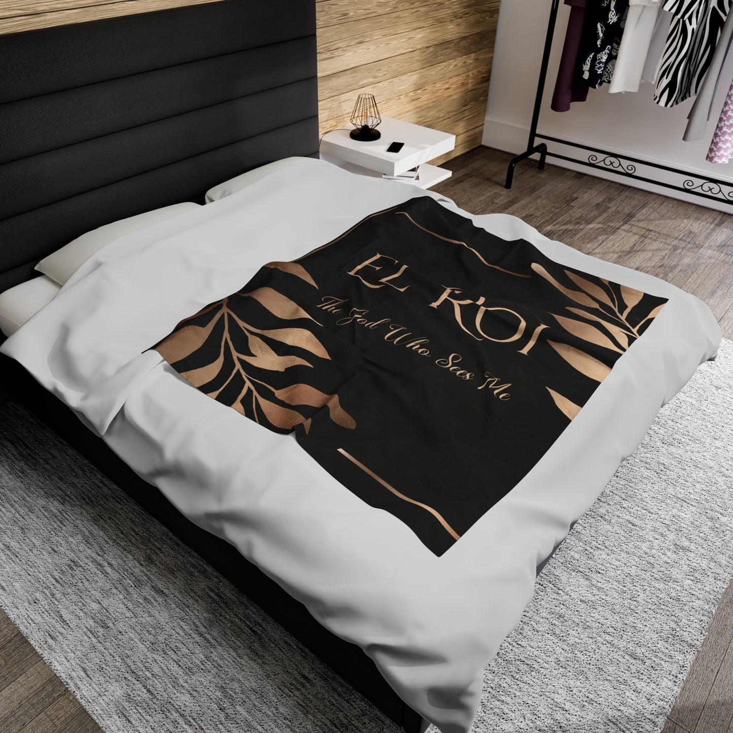 El Roi (Onyx) Velveteen Plush Blanket
