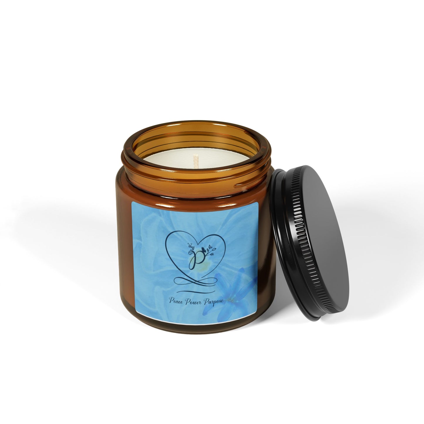 Peace Soy Candle (Multi-Size, Amber Jar)