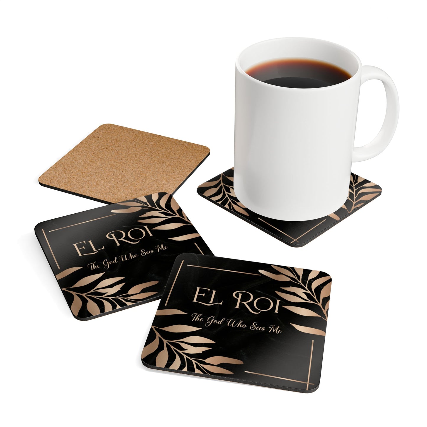 El Roi - (Onyx) Corkwood Coaster Set