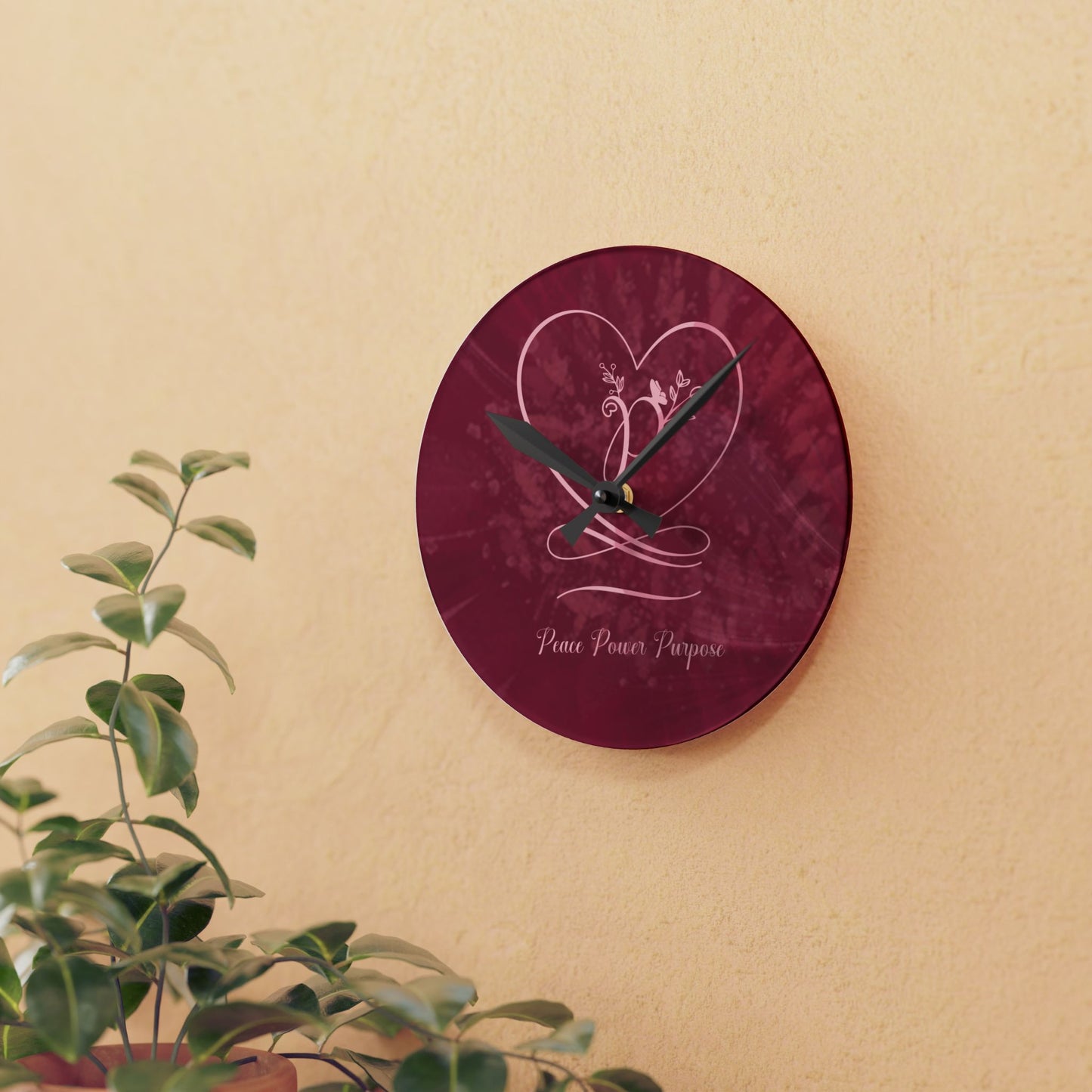 Peace 2 Acrylic Wall Clock