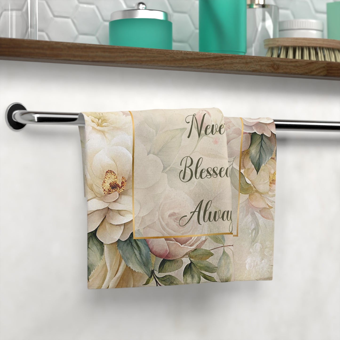 Lucky? Never - Blessed? Always Face Towel