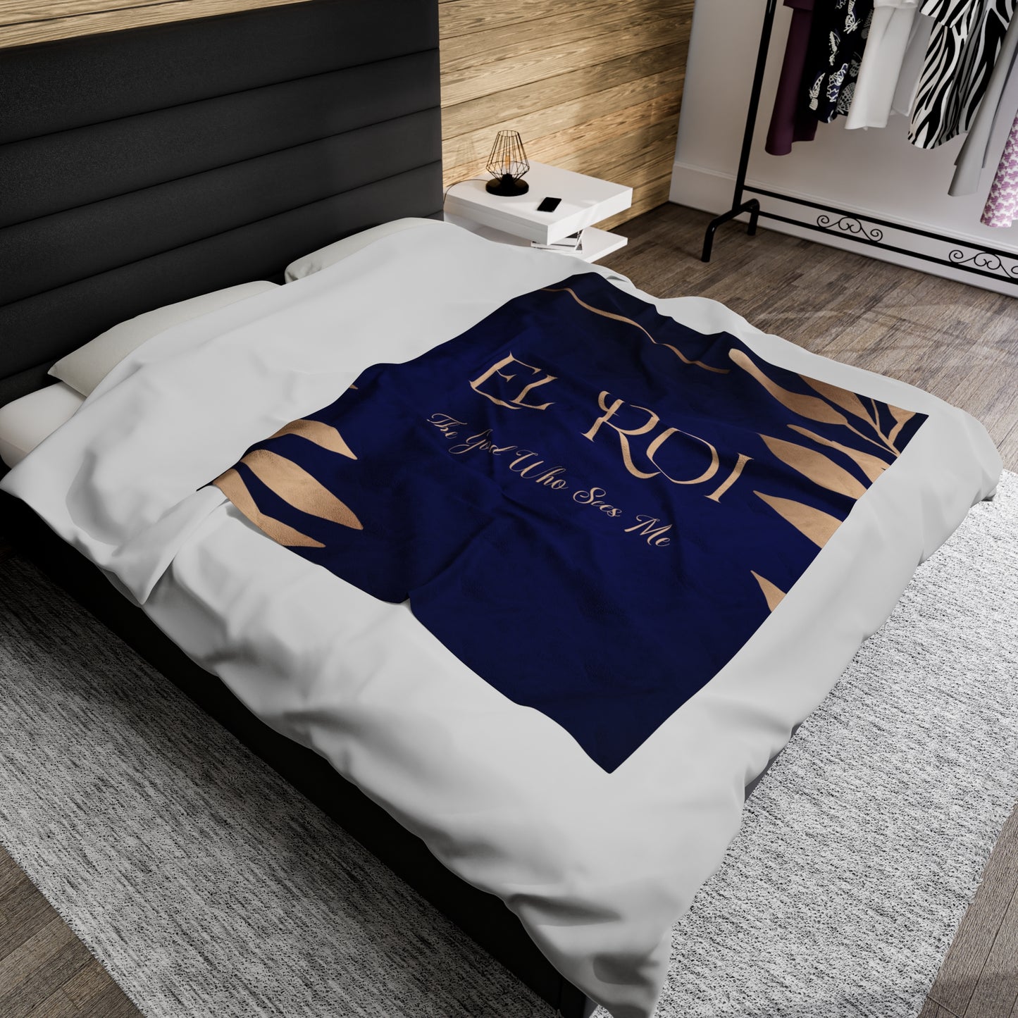 El Roi (Sapphire) Velveteen Plush Blanket