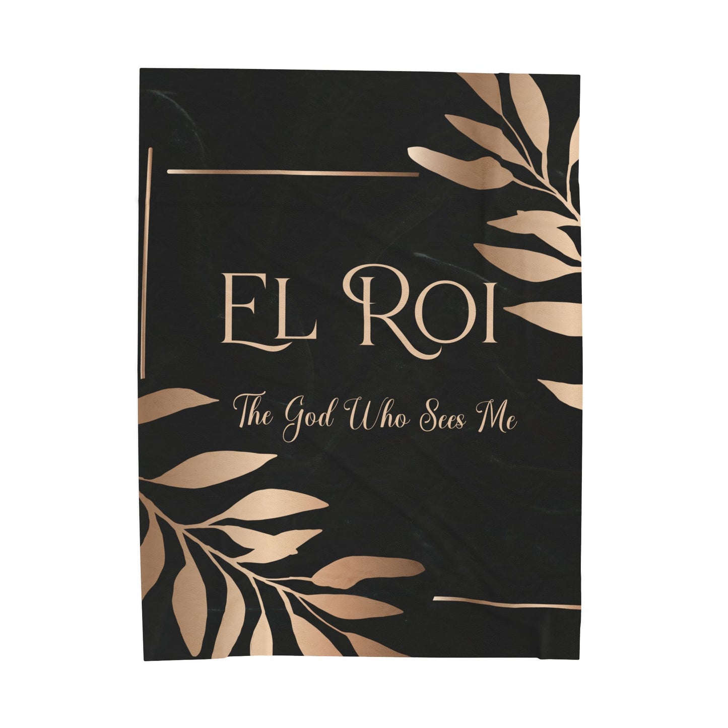 El Roi (Onyx) Velveteen Plush Blanket