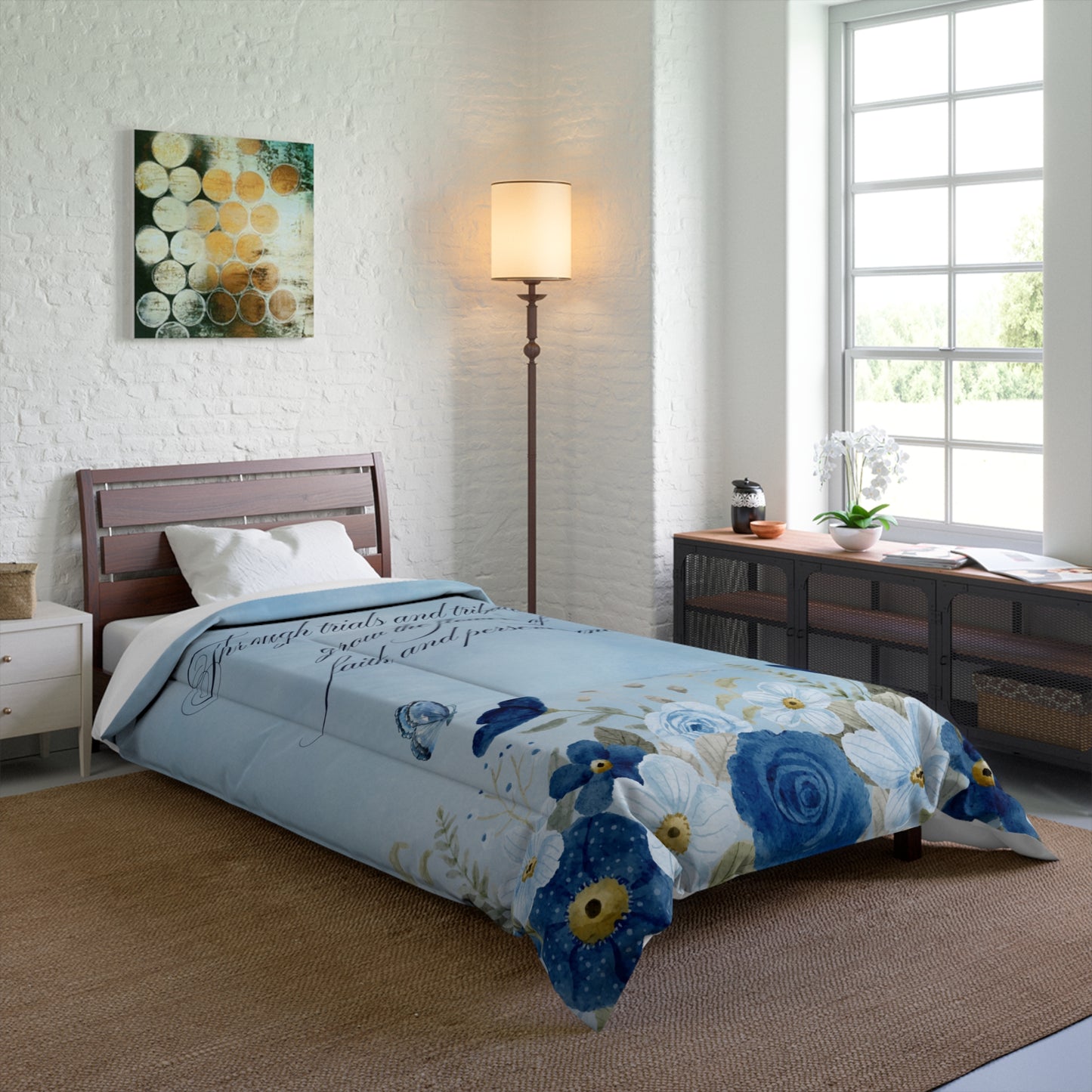 Flowers of Faith Comforter
