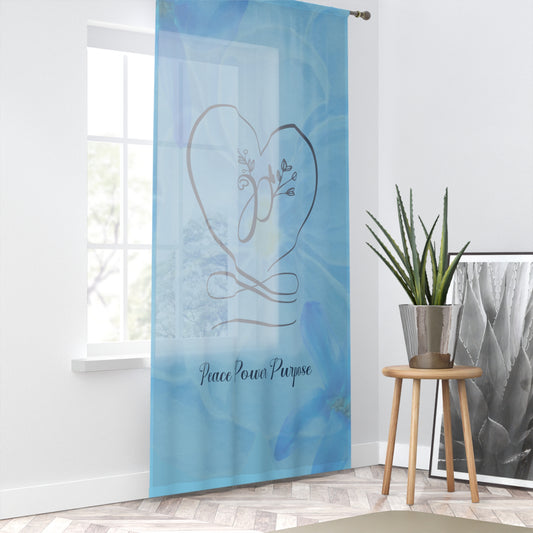 Peace Sheer Window Curtain