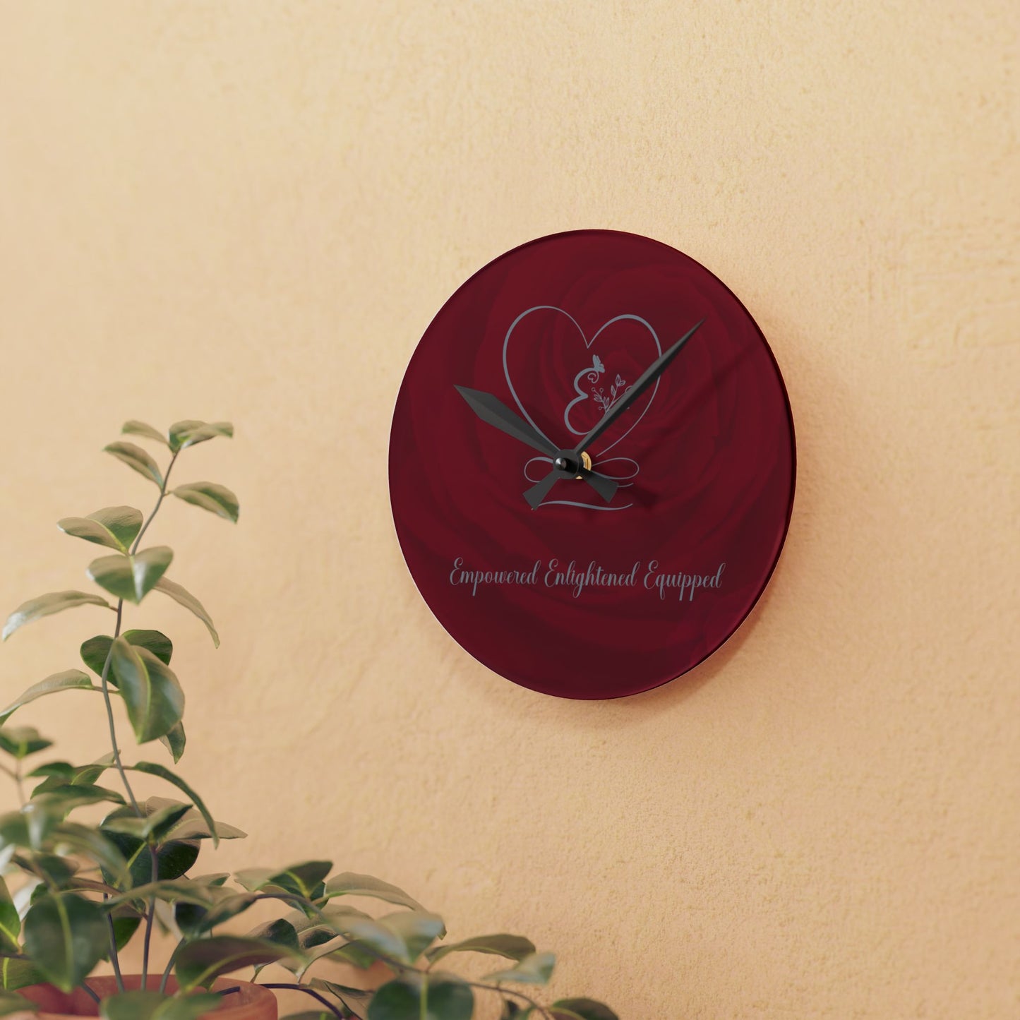 Empowered Acrylic Wall Clock -