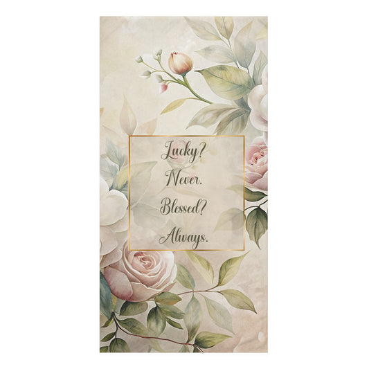 Lucky? Never - Blessed? Always Mink-Cotton Towel