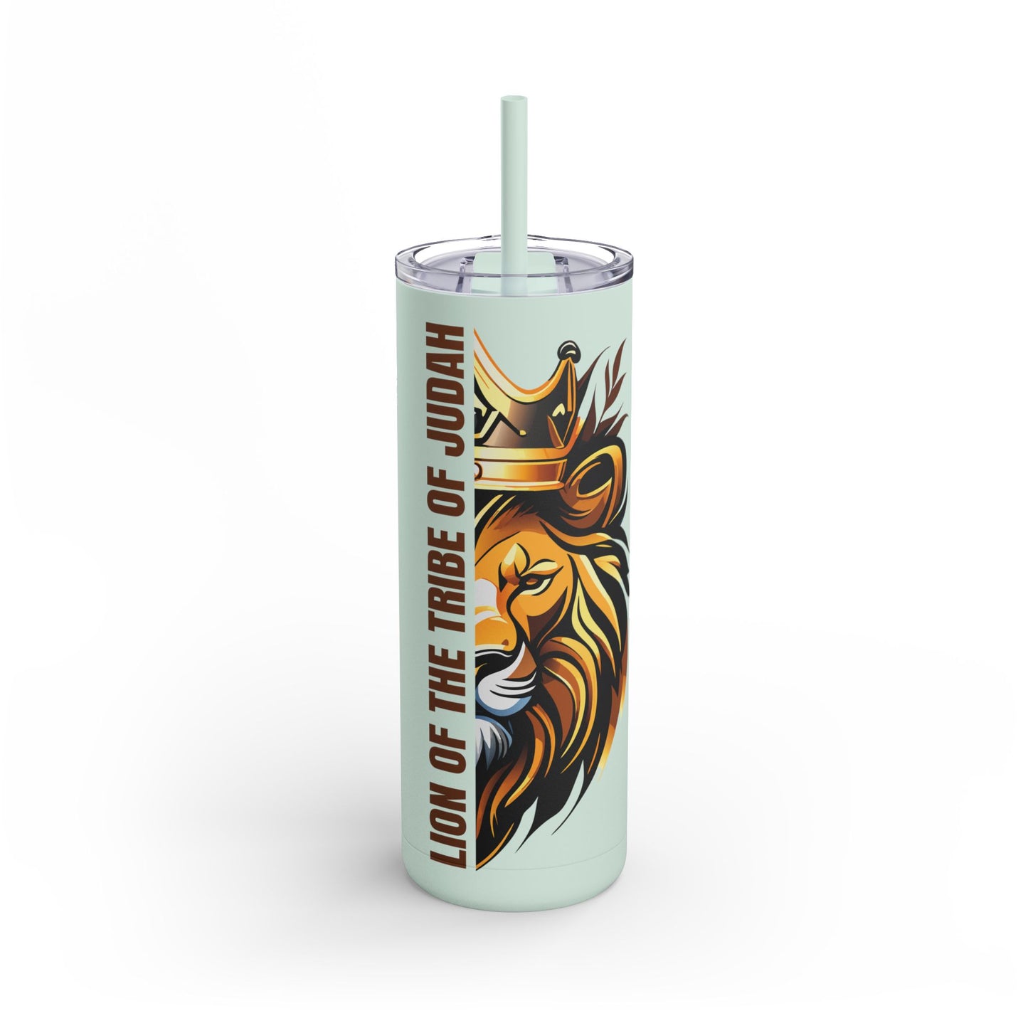 Lion of the Tribe of Judah (Brown Print) Maars Maker Skinny Matte Tumbler, 20oz