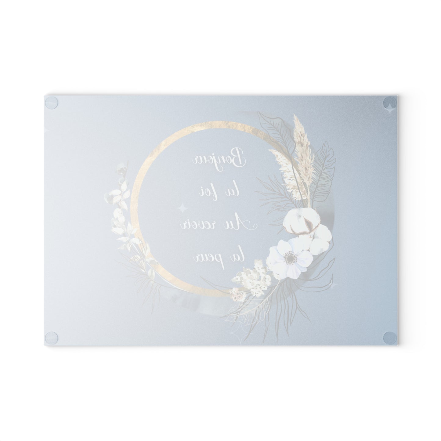 Bonjour la foi Glass Cutting Board