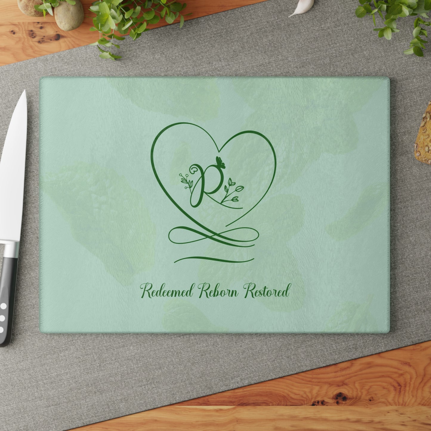 Redeemed 2 Glass Cutting Board