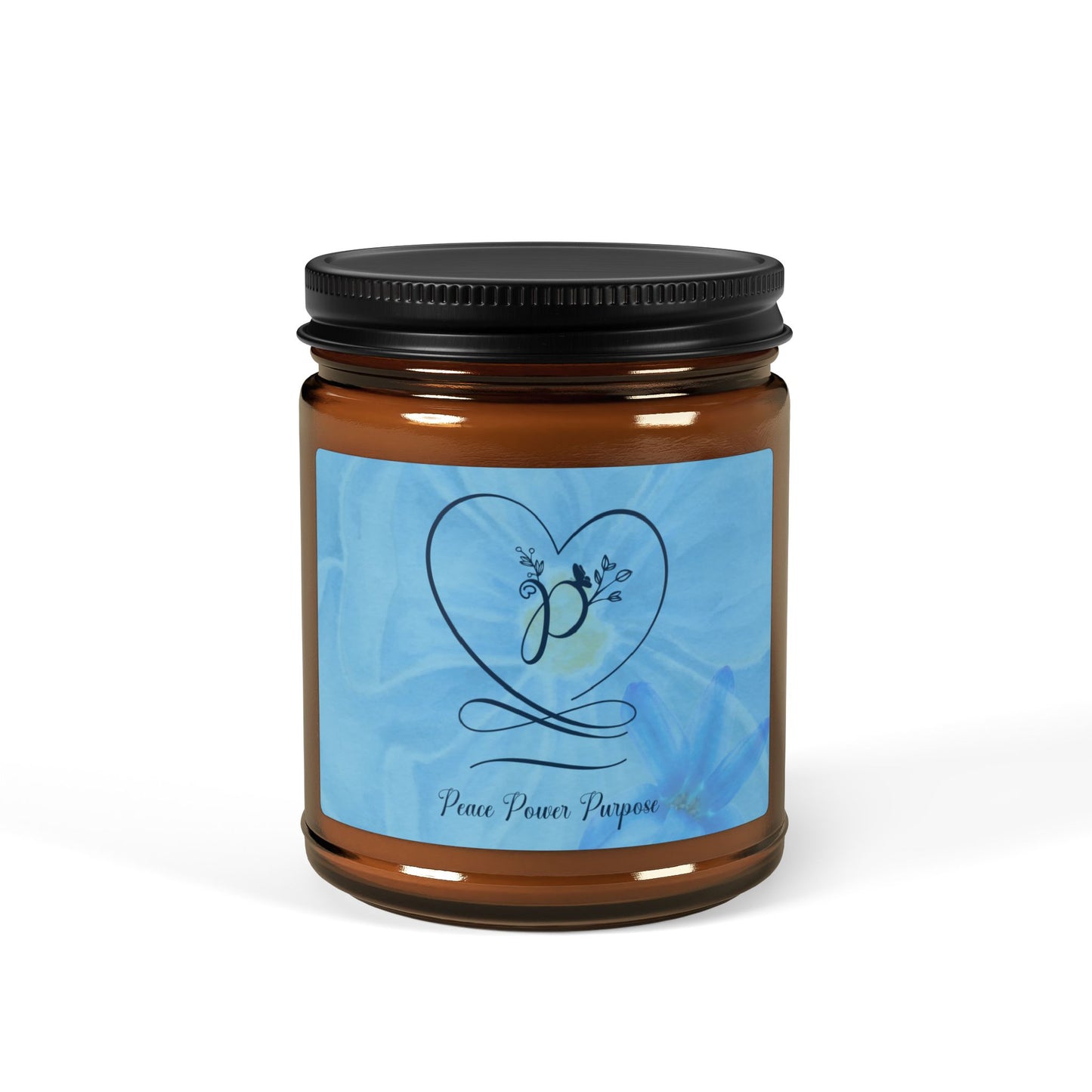 Peace Soy Candle (Multi-Size, Amber Jar)