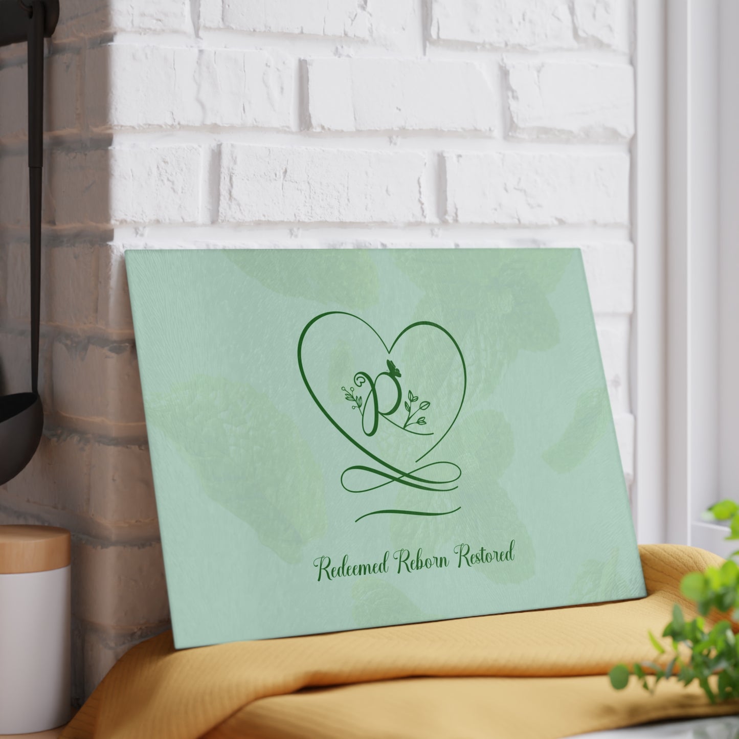 Redeemed 2 Glass Cutting Board