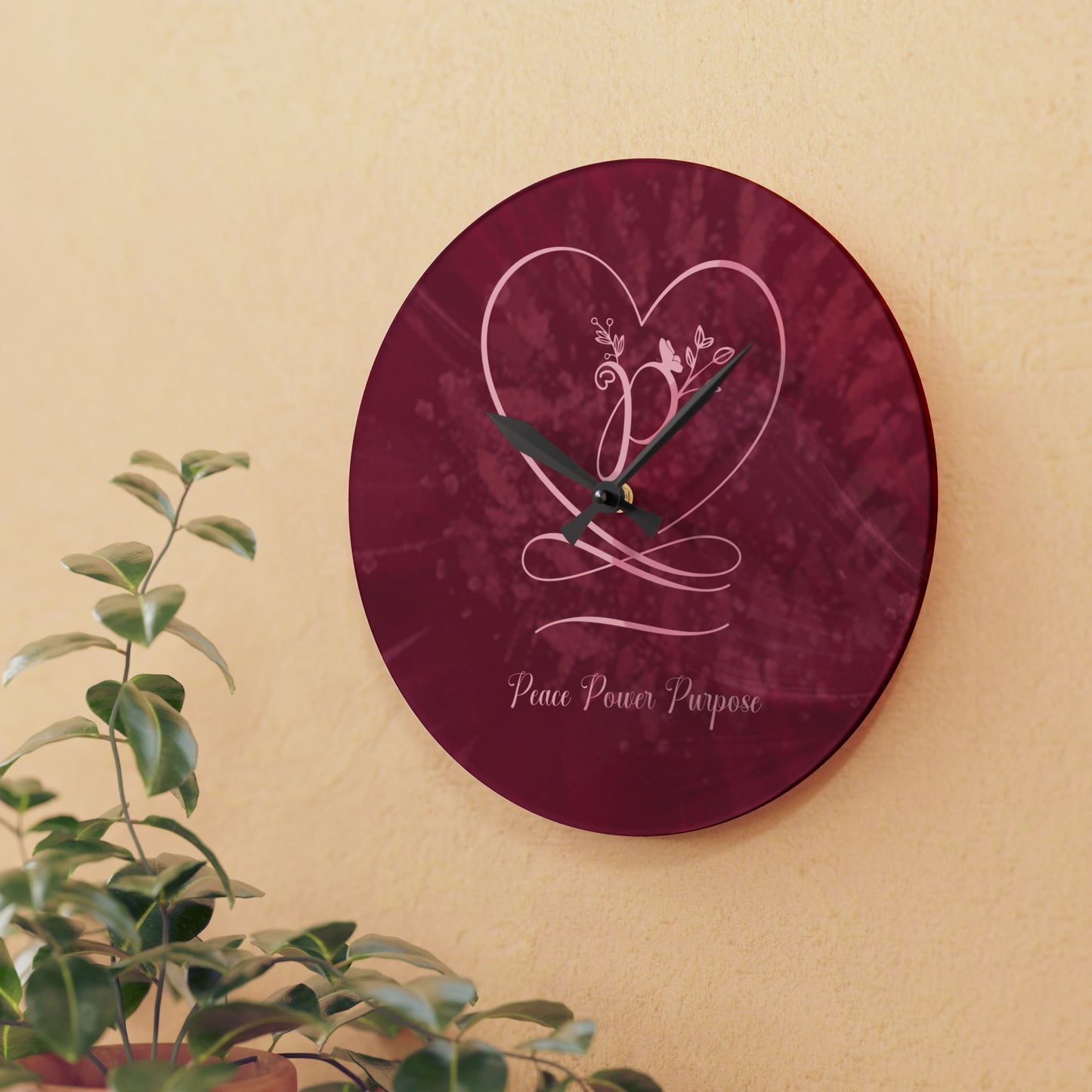 Peace 2 Acrylic Wall Clock