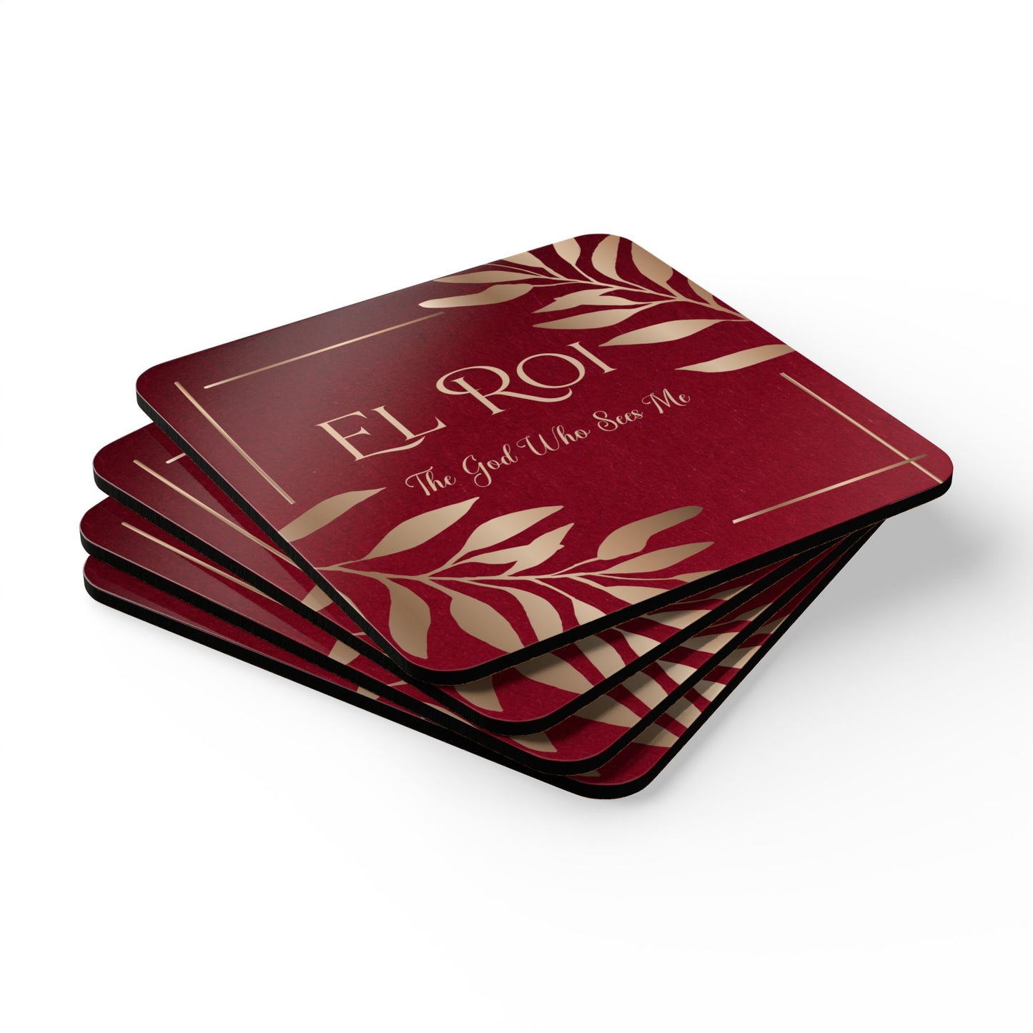 El Roi - (Ruby) Corkwood Coaster Set