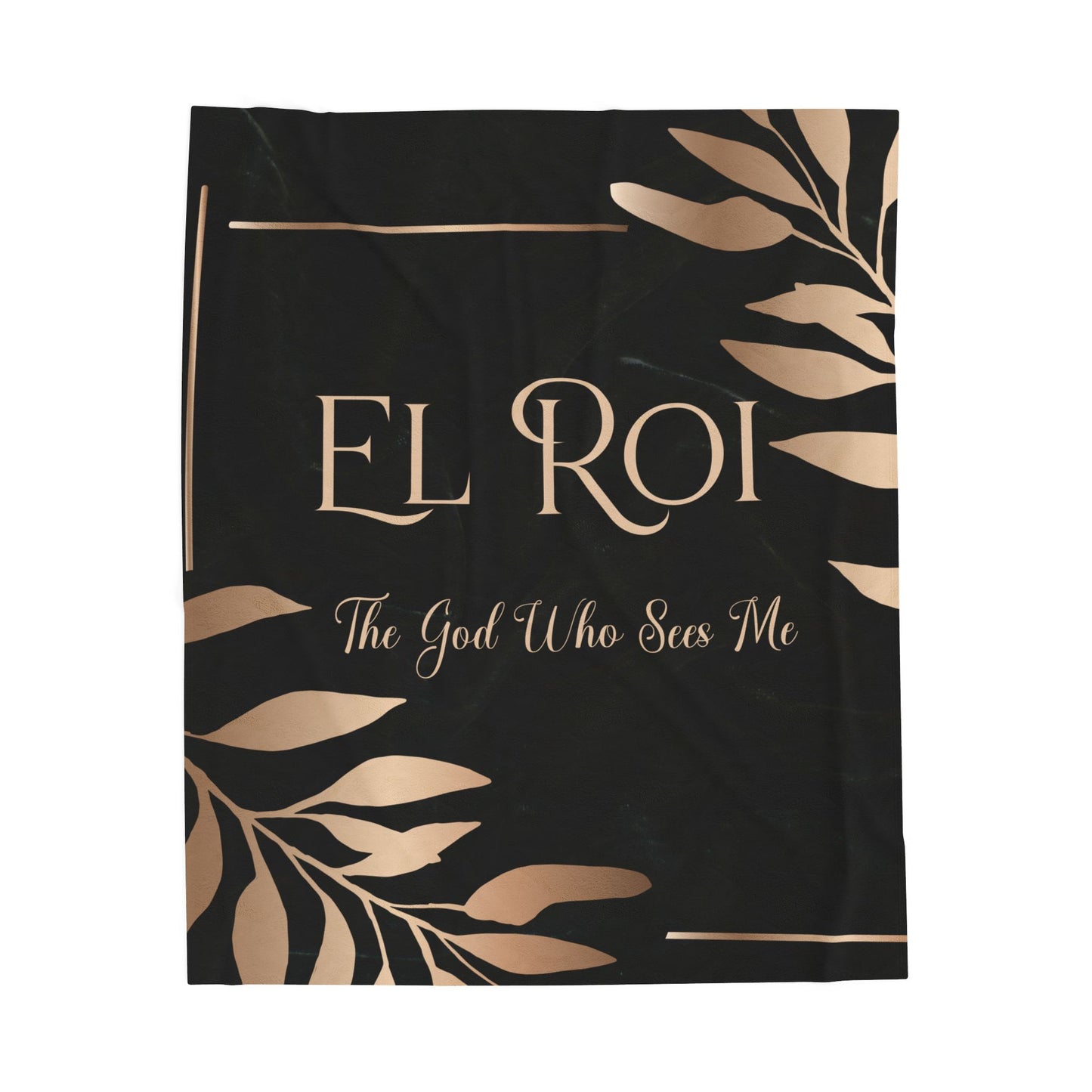 El Roi (Onyx) Velveteen Plush Blanket