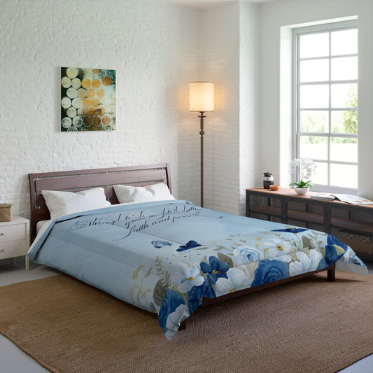 Flowers of Faith Comforter