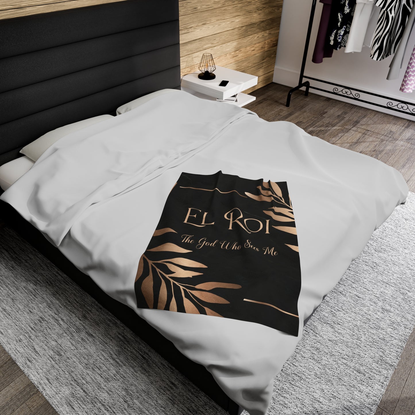 El Roi (Onyx) Velveteen Plush Blanket