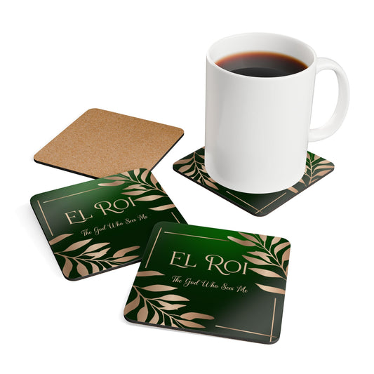 El Roi - (Emerald) Corkwood Coaster Set