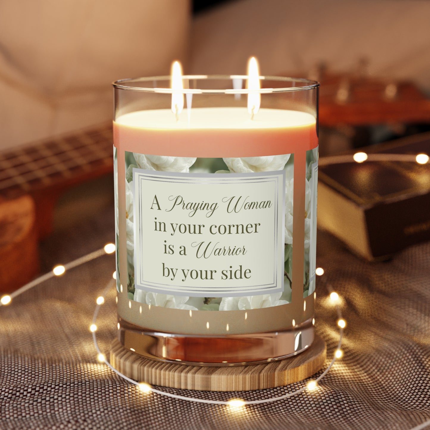 A Praying Woman Scented Candle - Full Glass, 11oz