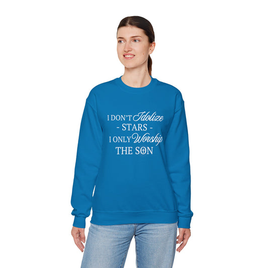 The Son (white print) Unisex Heavy Blend™ Crewneck Sweatshirt